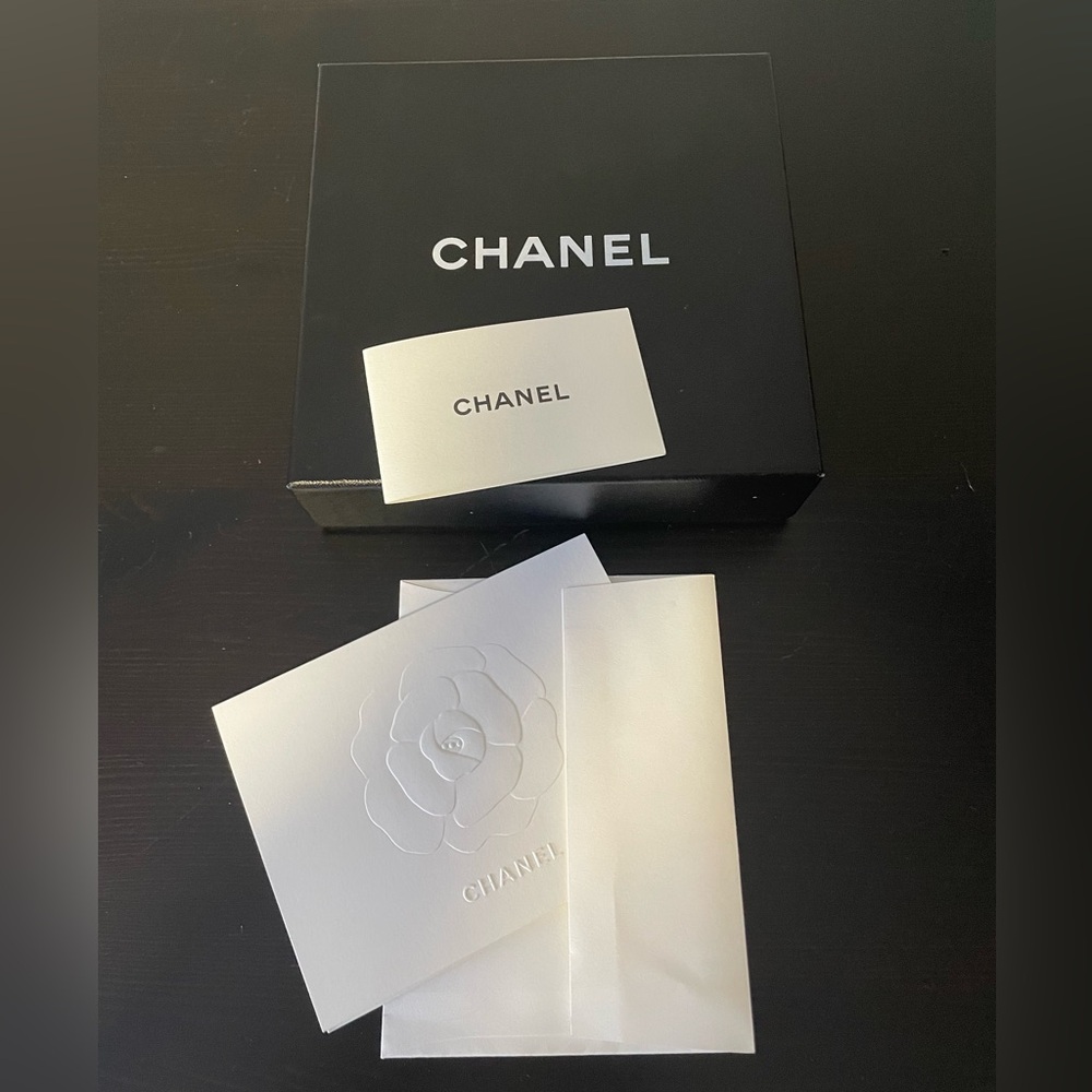 CHANEL Black Medium Gift Box With A Card, Post Card And Envelope